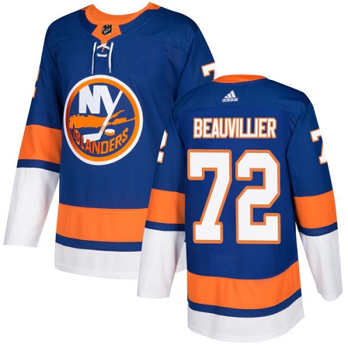 Adidas Men NEW York Islanders 72 Anthony Beauvillier Royal Blue Home Authentic Stitched NHL Jersey